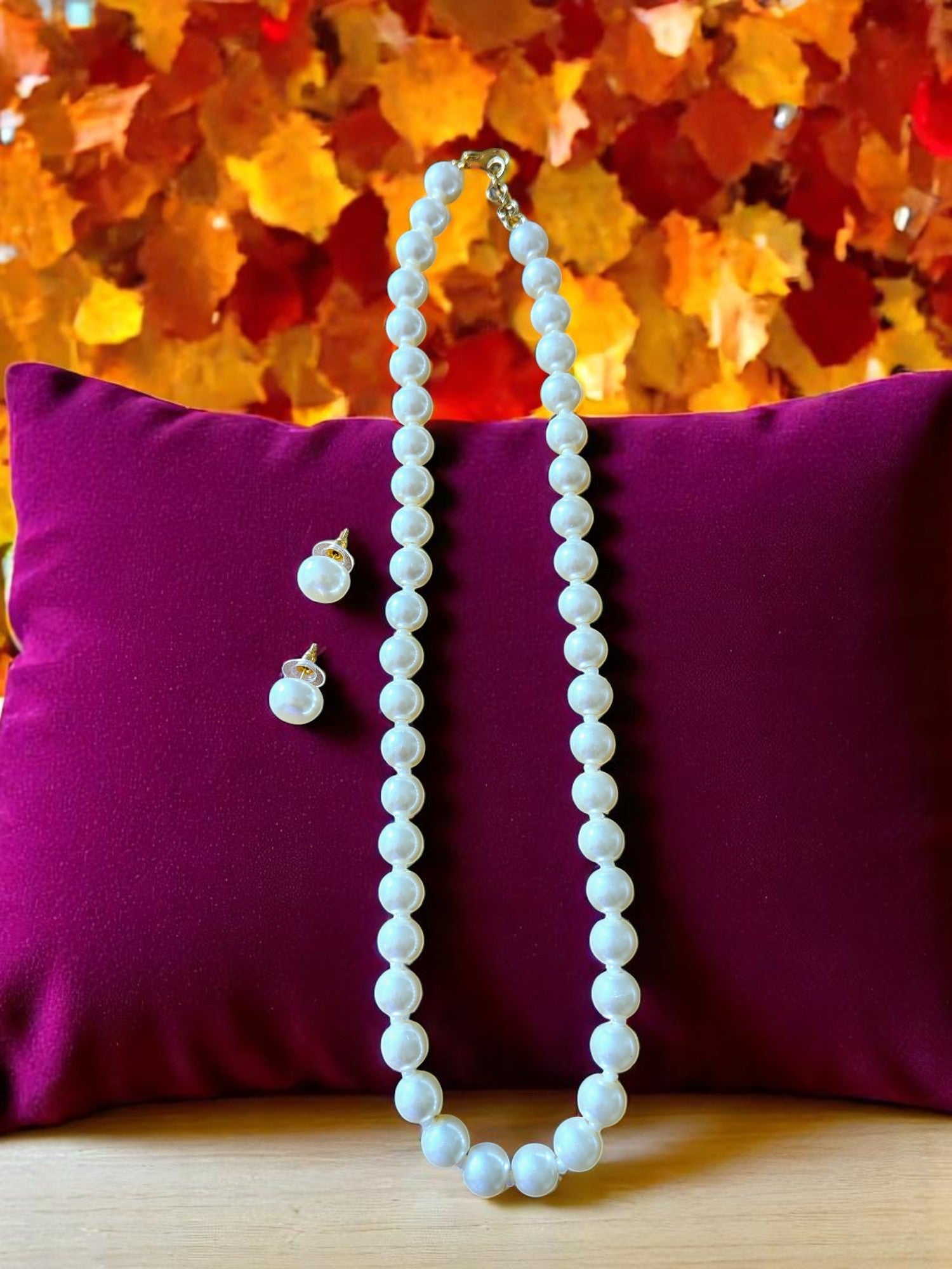 Noor – Rozana Pearl Set (Off White)
