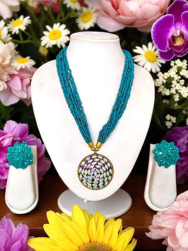 Premium Tibetan Multi-layered Necklace Set-Handmade - 7 Colours Available in 2 Variants