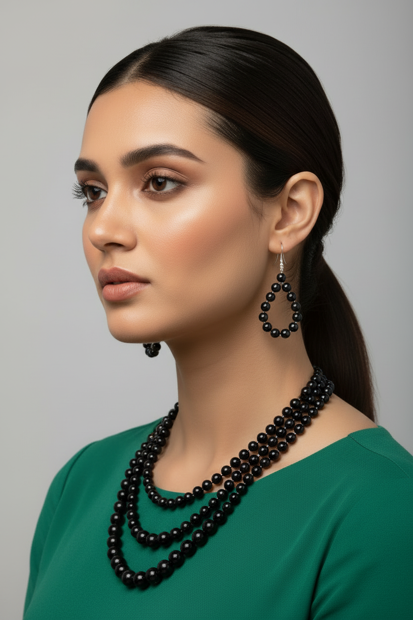 Noor – 60-Inch Multi-Style Long Pearl Necklace Set (Available in 3 Colours)
