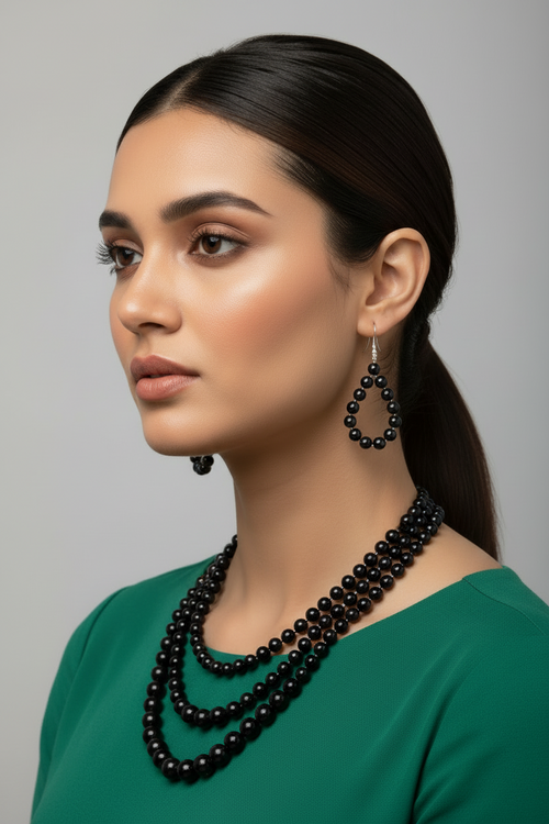 Noor – 60-Inch Multi-Style Long Pearl Necklace Set (Available in 3 Colours)