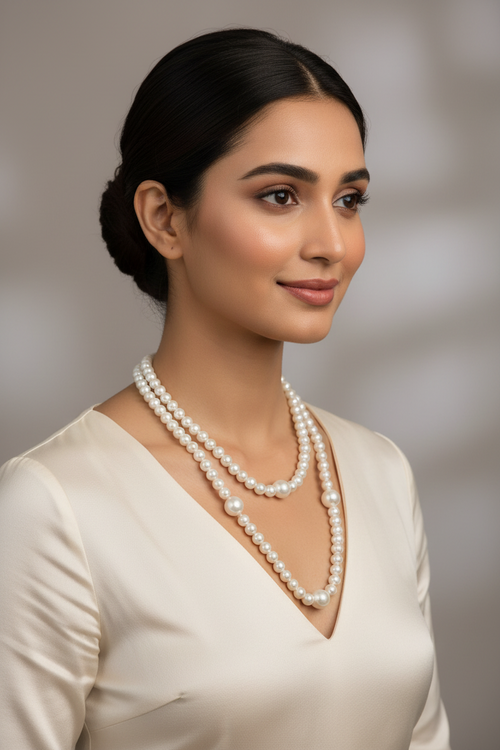 Valentina Pearl Multi-Style Necklace (Long | Layerable | Statement Pearls)