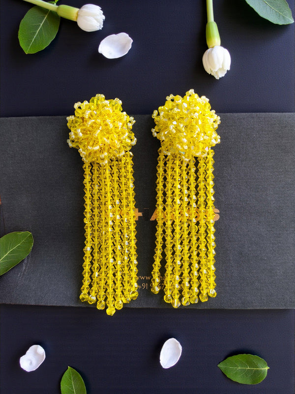 Handmade Crystal Water Fall Earrings - Long - Made in 180 Hours