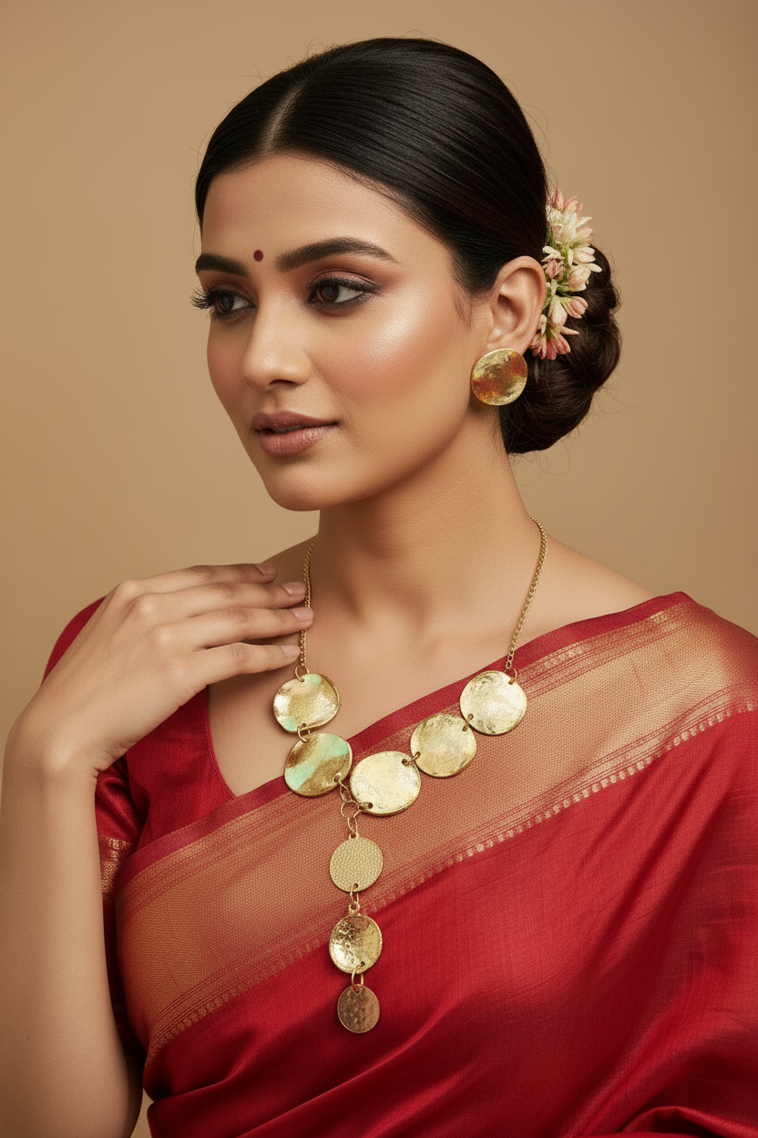 RadianceDrop Disc Necklace Set -Anti-Tarnish - 2 Styles Available