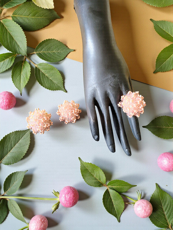 RangMani Crystal Duo – Adjustable Ring + Statement Earrings Set- 19 Stunning Shades