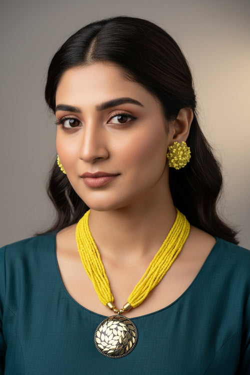 Traditional Glow Multi-Layer Pendant Necklace - (8 Colours Available)