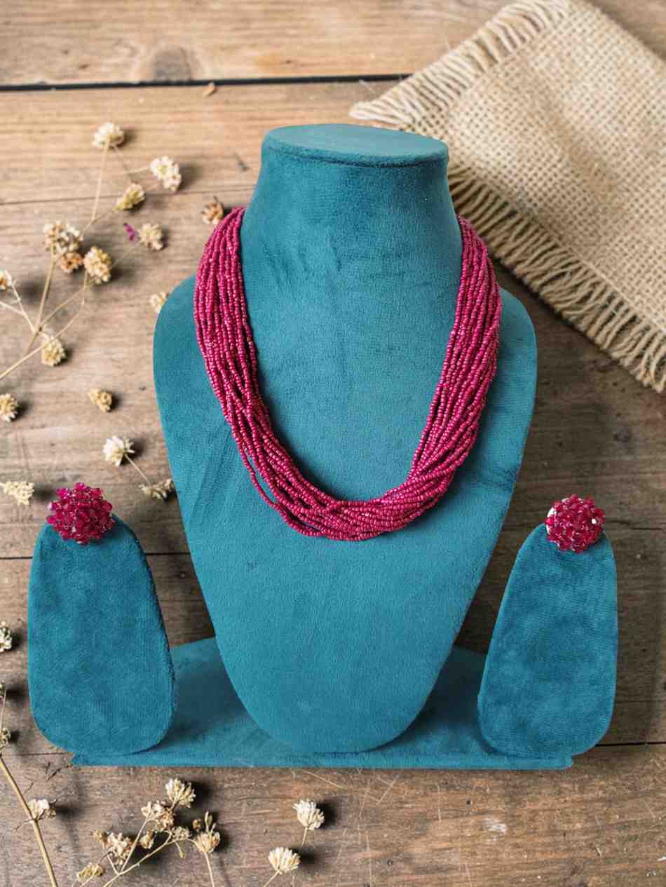 Everyday Multi-Layer Necklace Set with Small Studs (24 Colours Available)