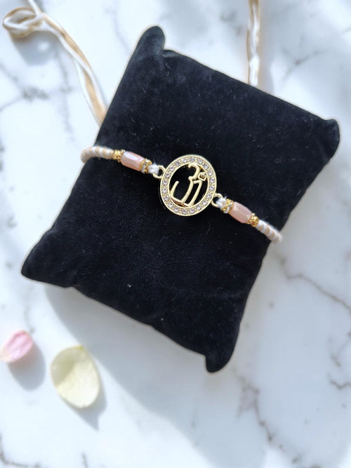 Om Crystal Halo Rakhi