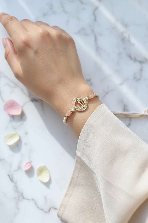 Om Crystal Halo Rakhi
