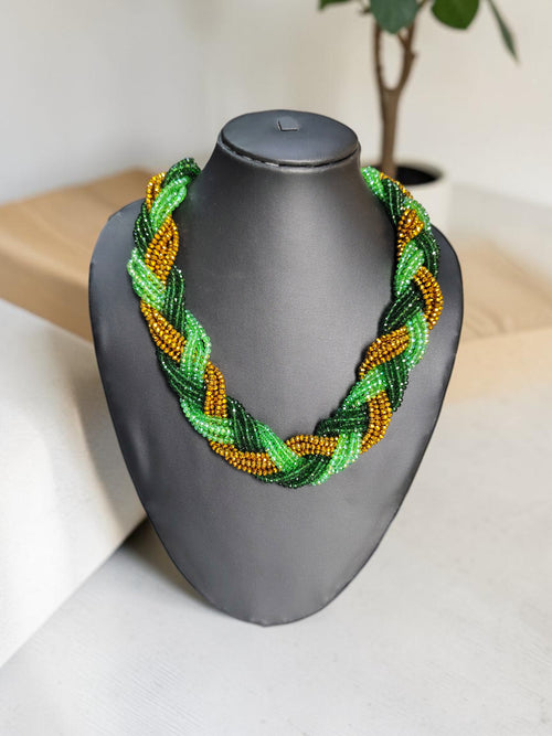 Emerald Trinity Crystal Choker Set,