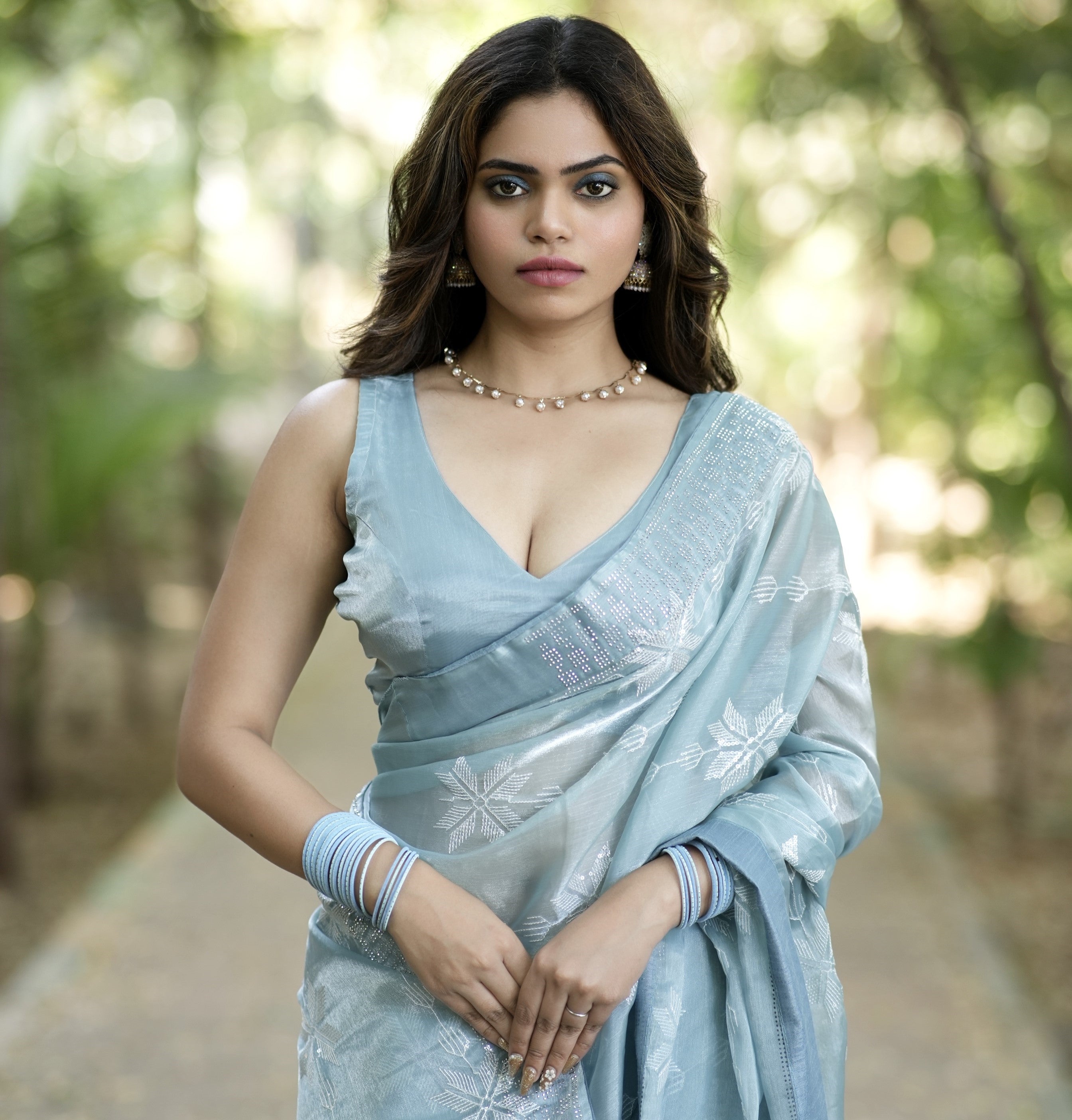 Golden Blossom: Handmade Anti-Tarnish Chains &  Earrings Hamper