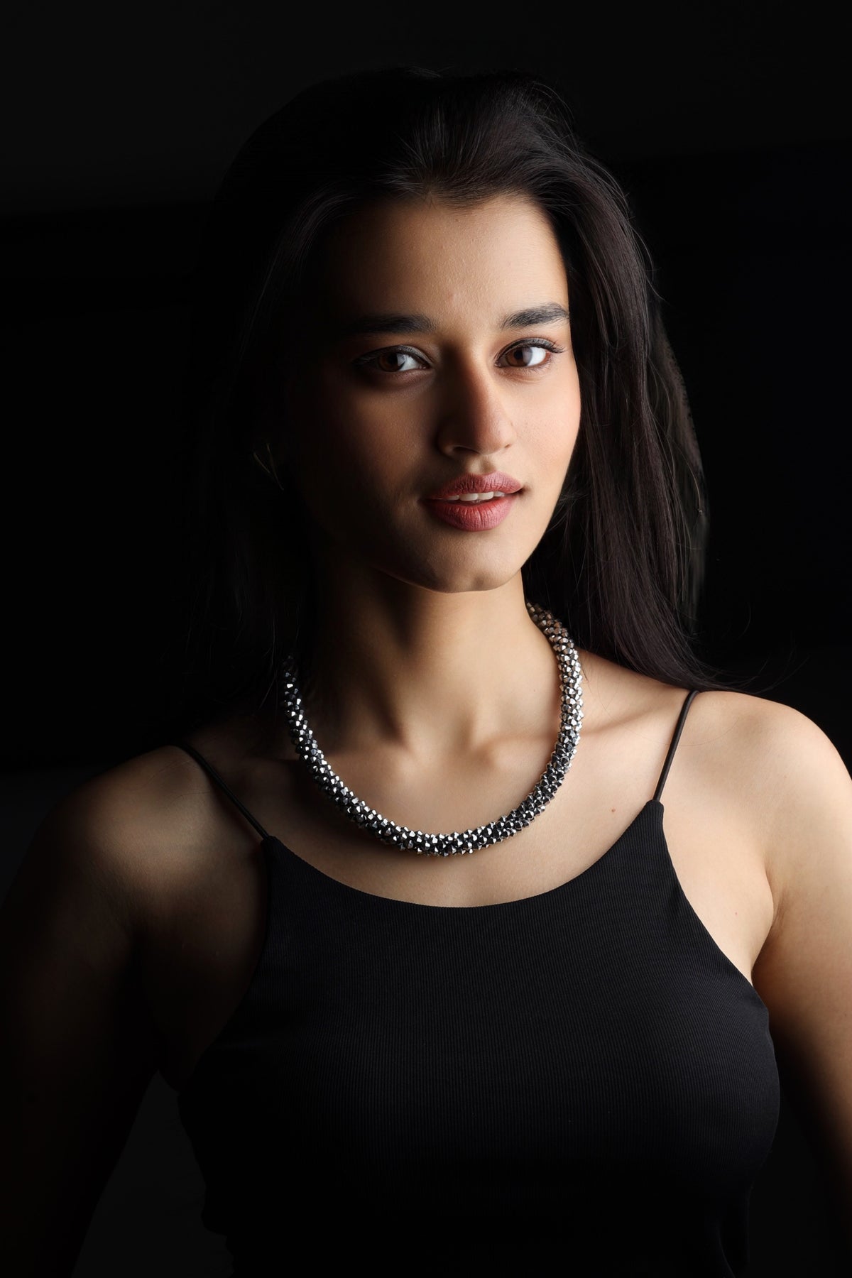 Titanium Stardust Handmade Crystal Beaded Necklace