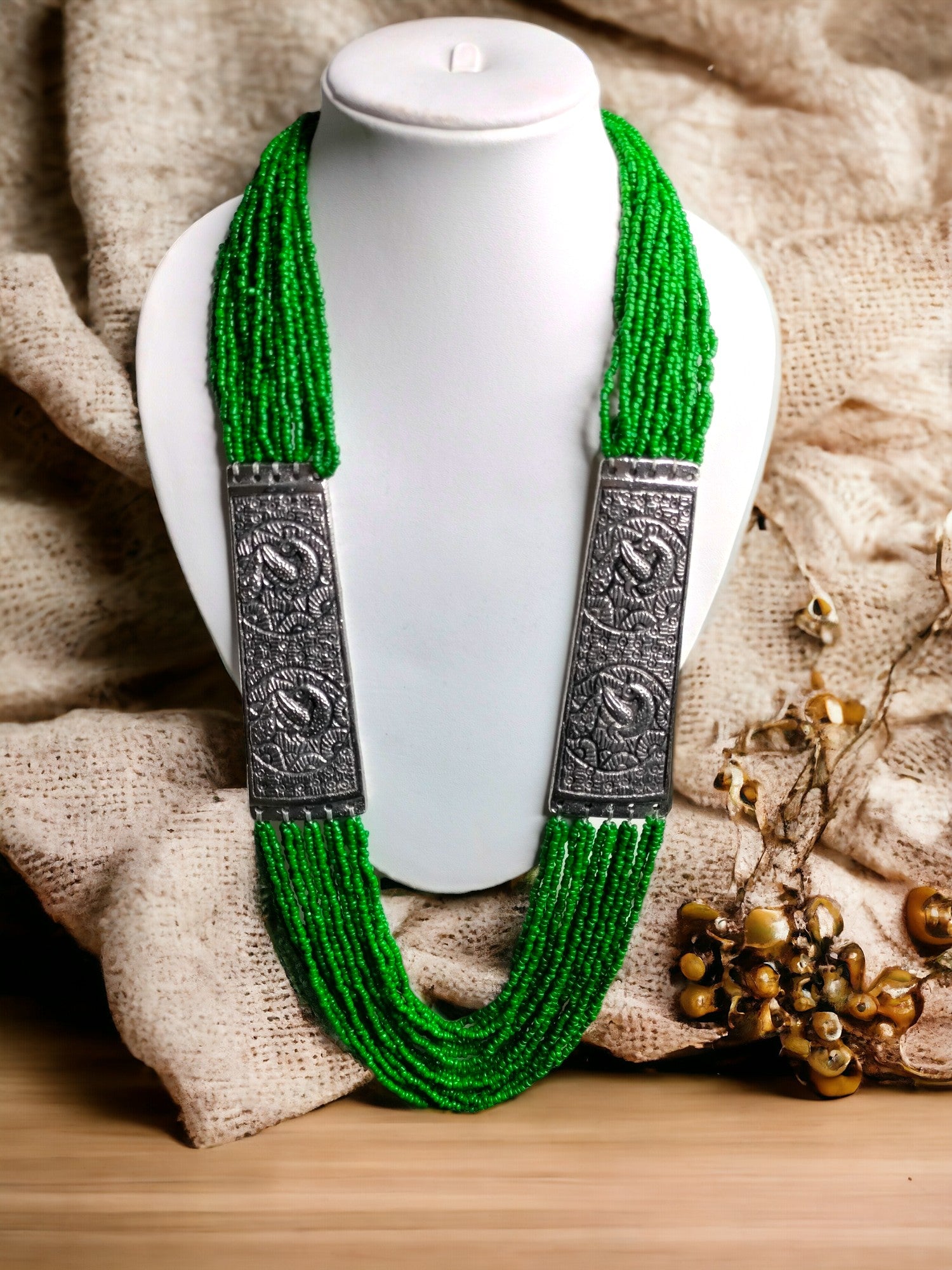 Majesty Handmade Statement Necklace With Matching Earrings -12 Colours Available