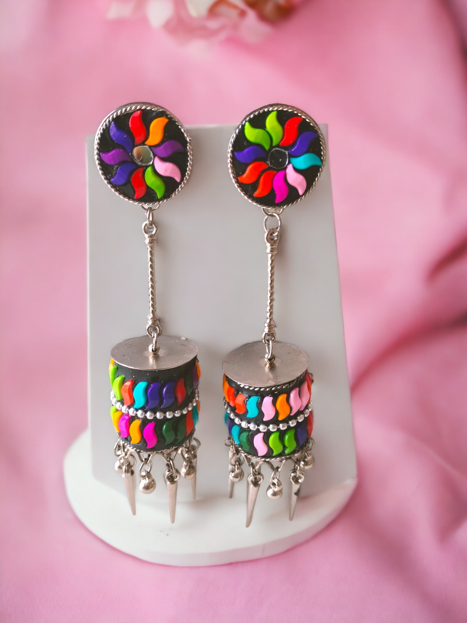 Harlequin Hues Jhumkas- 2 Styles Available