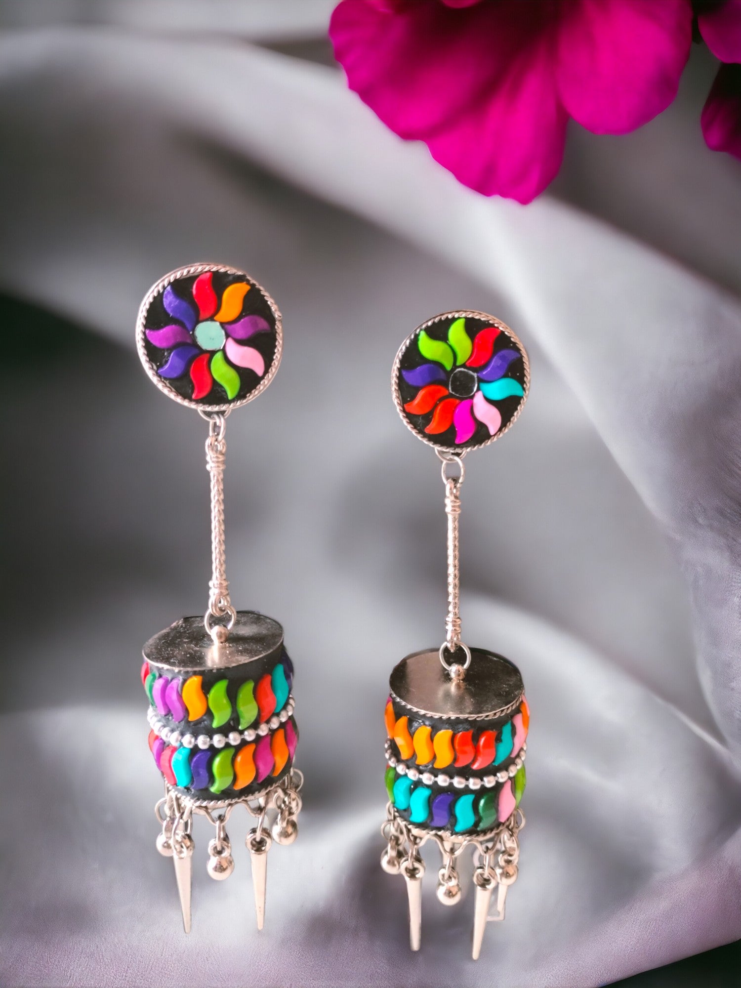 Harlequin Hues Jhumkas- 2 Styles Available