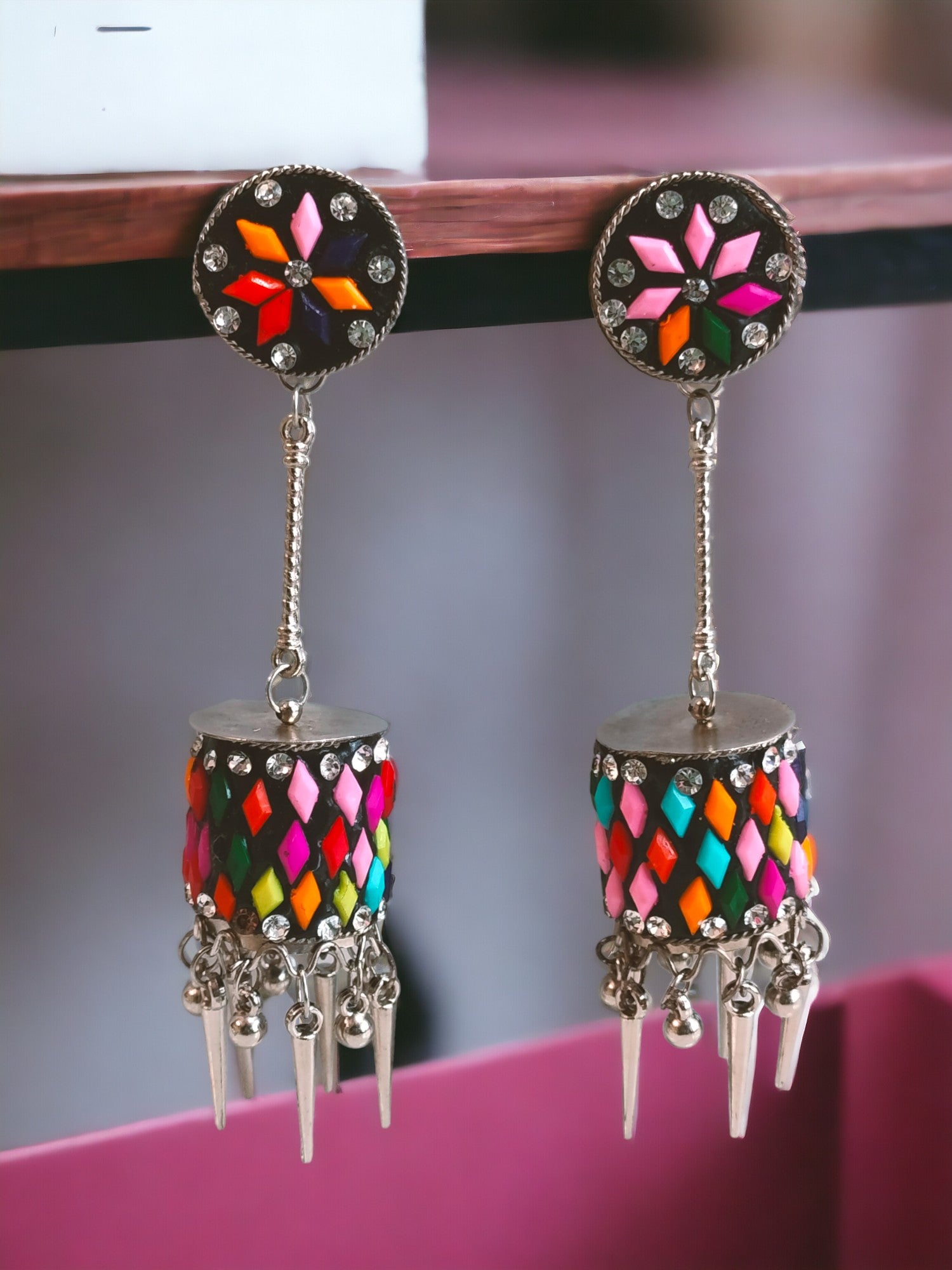 Harlequin Hues Jhumkas- 2 Styles Available