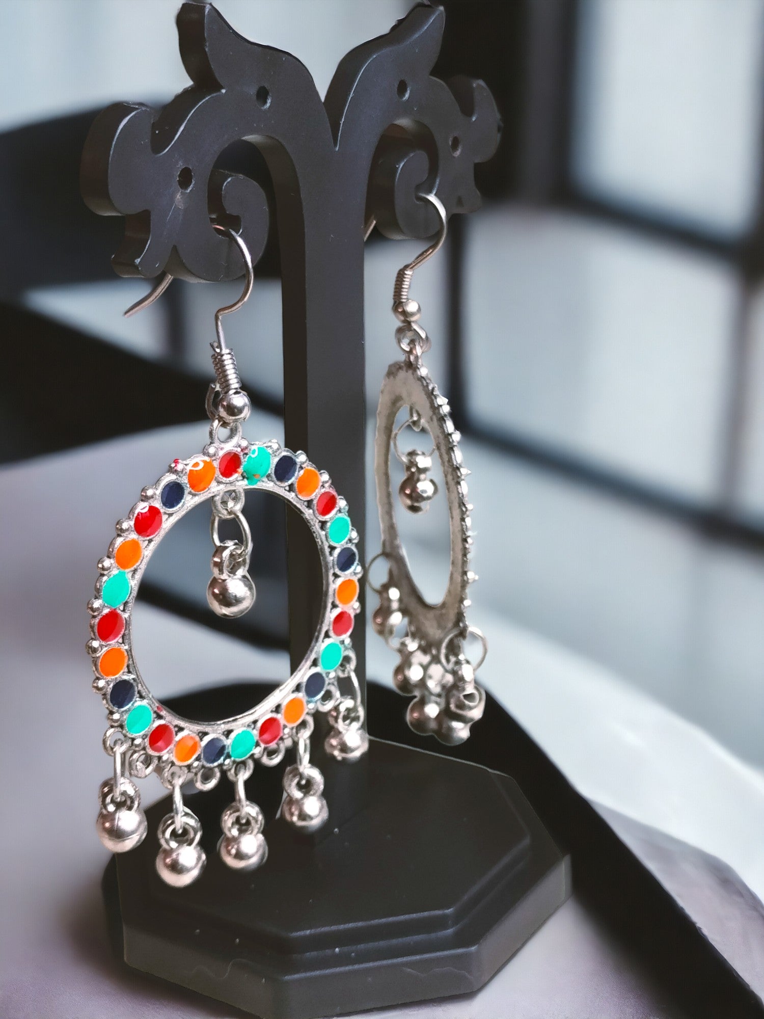 Silver Chandelier Hoops- 2 Colours Available