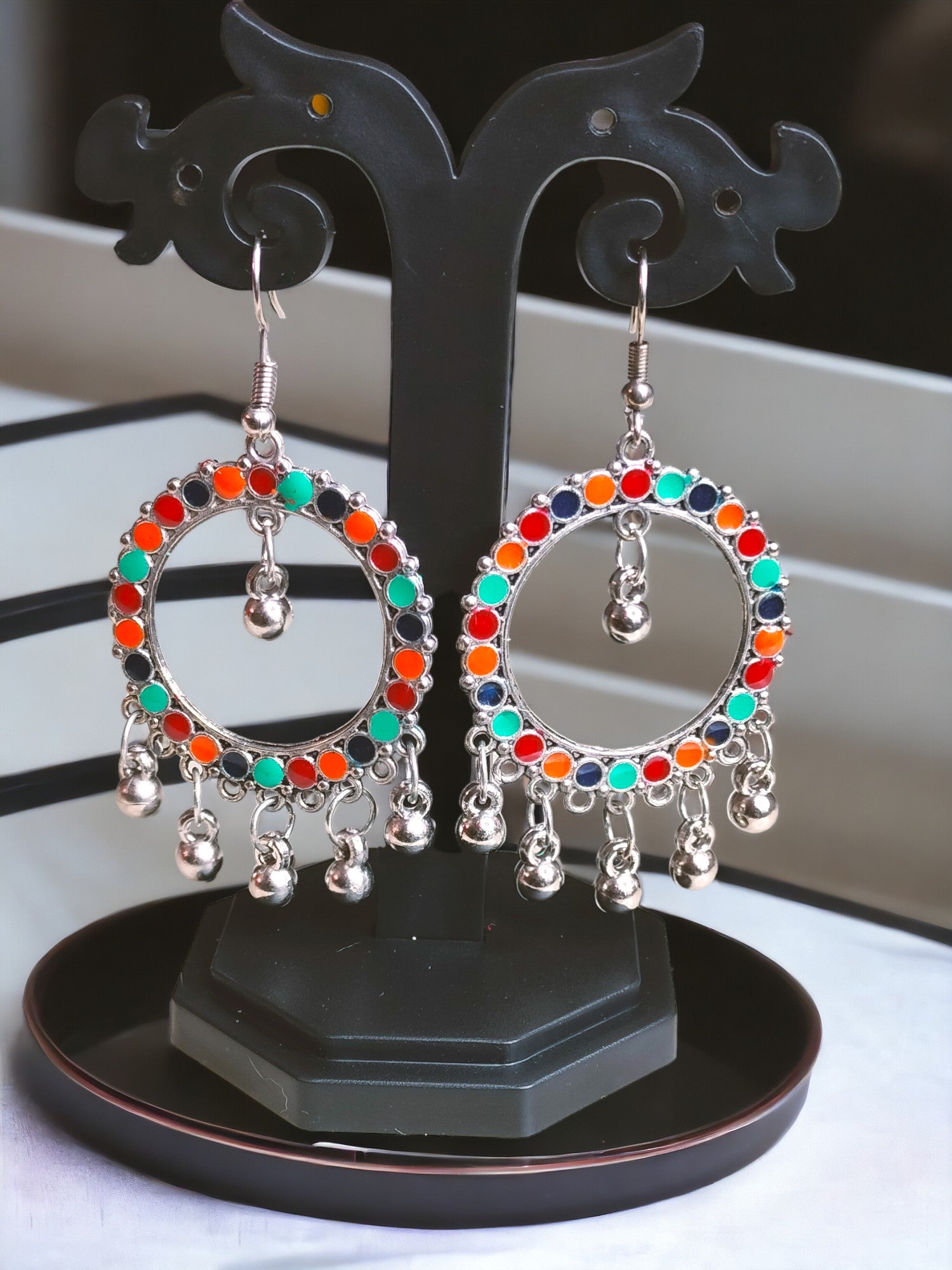 Silver Chandelier Hoops- 2 Colours Available