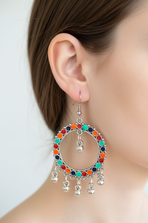 Silver Chandelier Hoops- 2 Colours Available