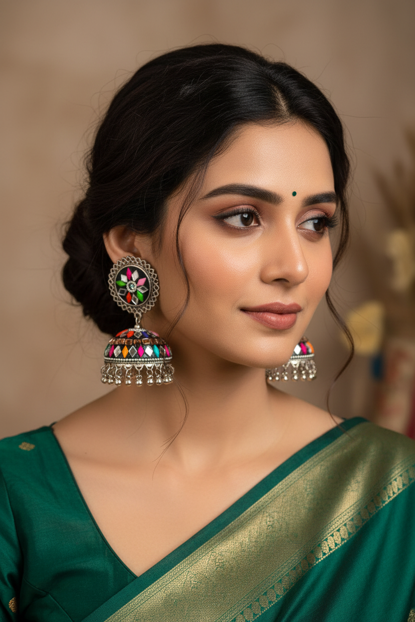 Reflective Radiance Jhumka