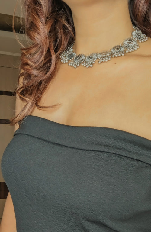 Eclipse Elegance Oxidized  Hand Made Choker