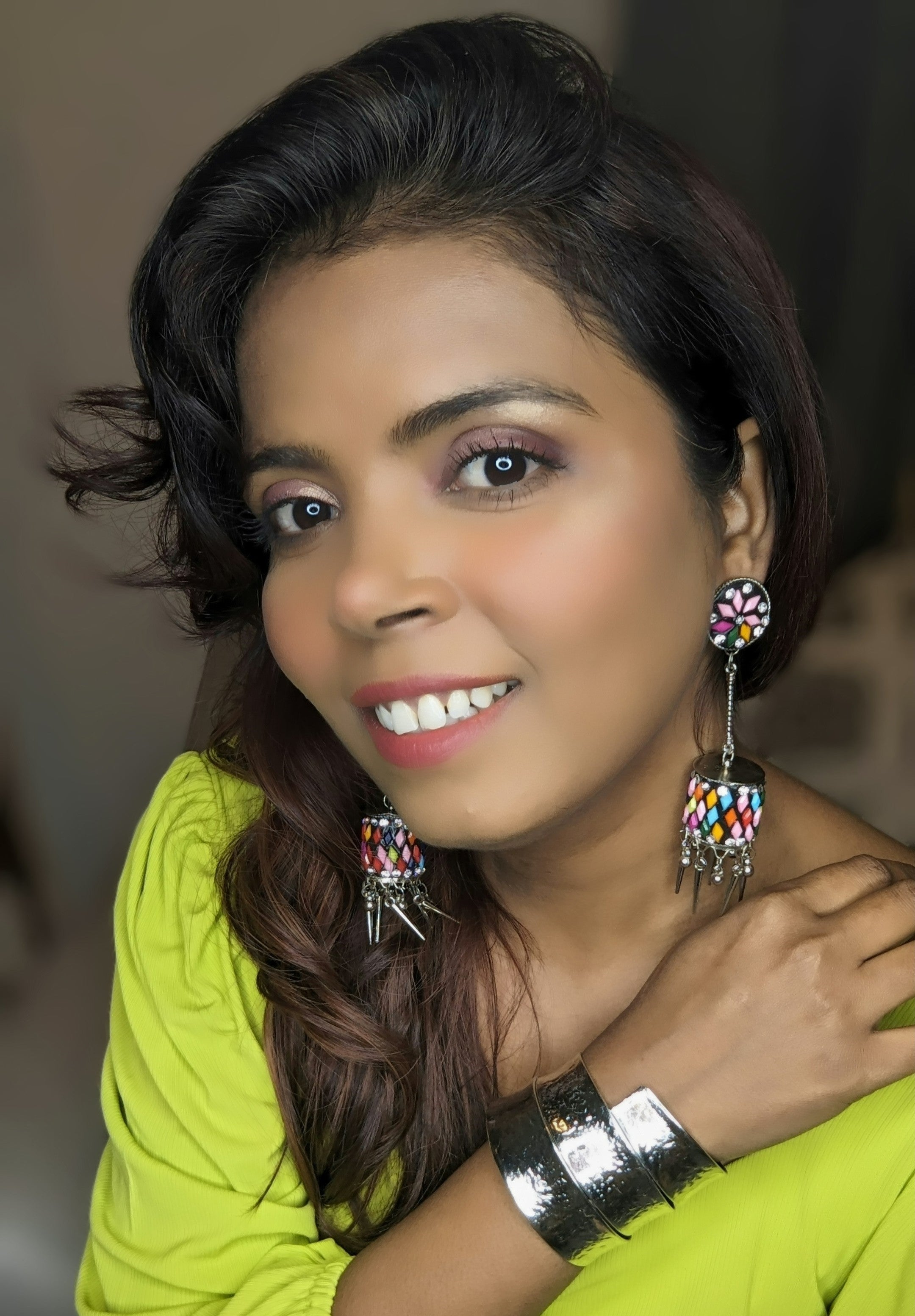 Harlequin Hues Jhumkas- 2 Styles Available