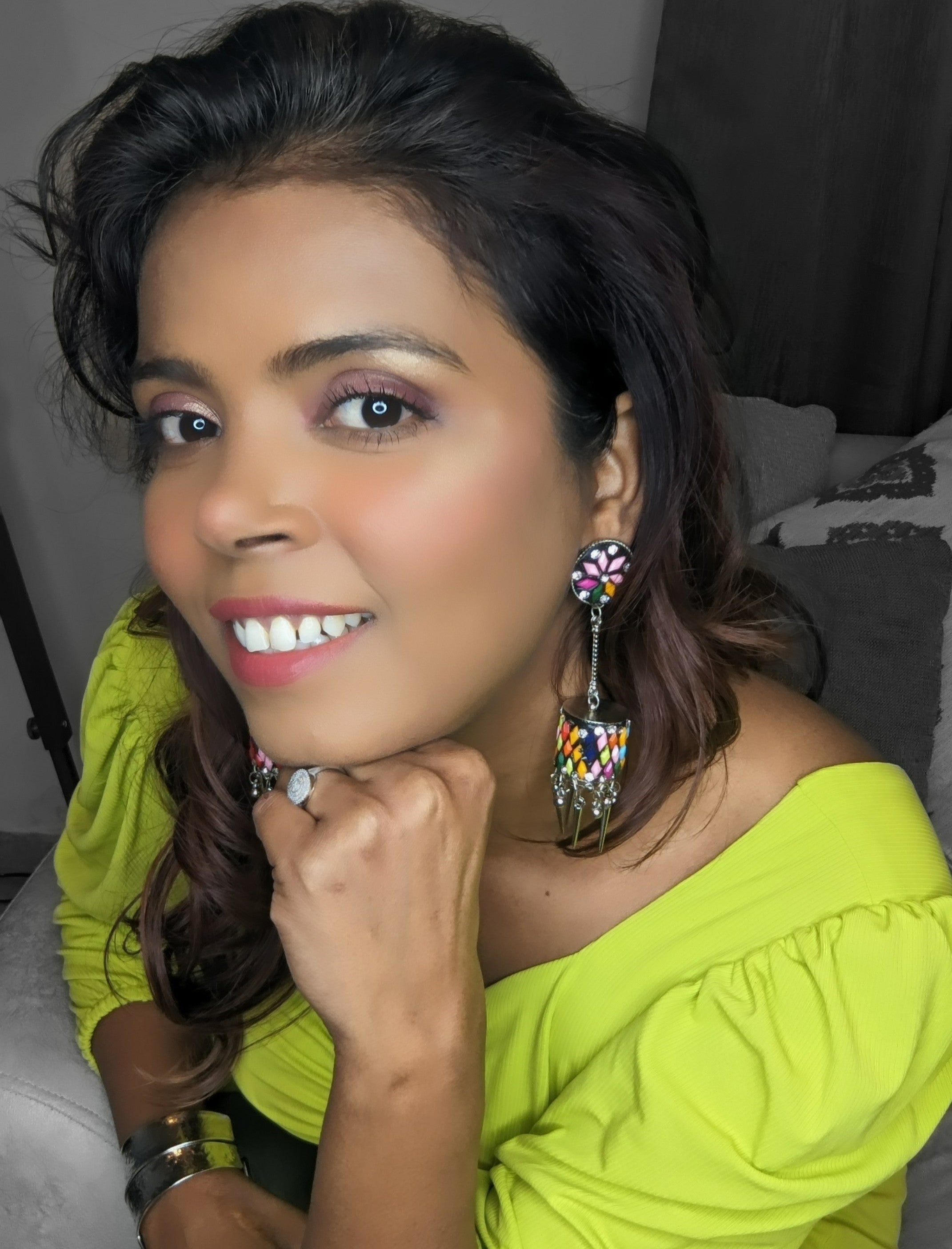 Harlequin Hues Jhumkas- 2 Styles Available