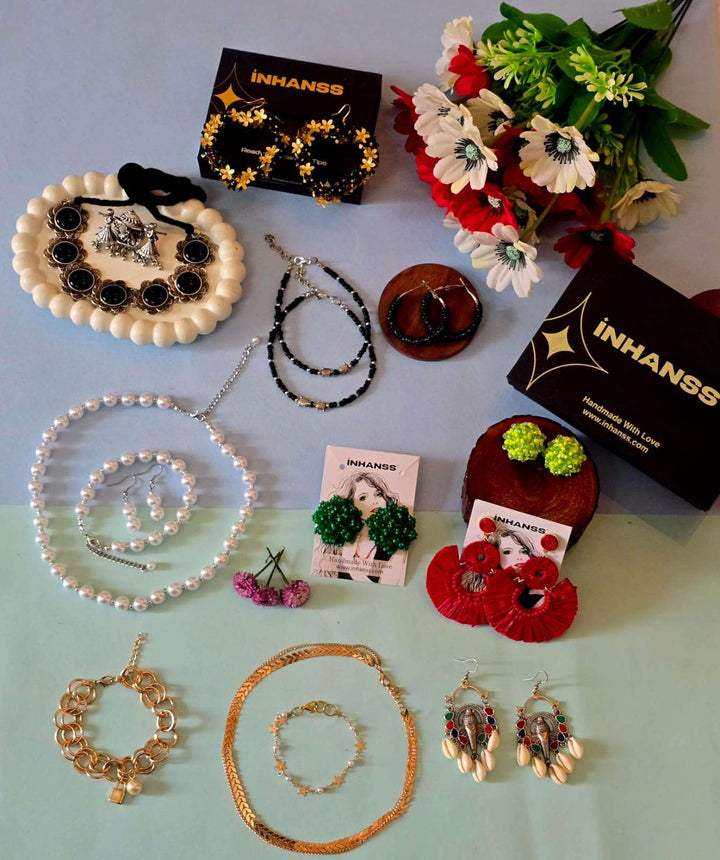Rakhi Edition: Luxe Combo of 15 Handmade Jewels