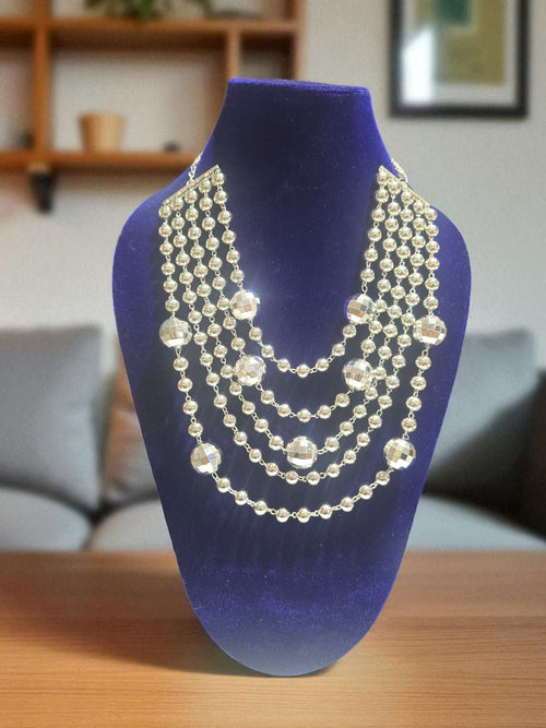 Starlit Bells Luxe Party Necklace - Handmade
