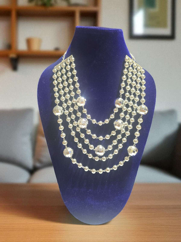 Starlit Bells Luxe Party Necklace - Handmade