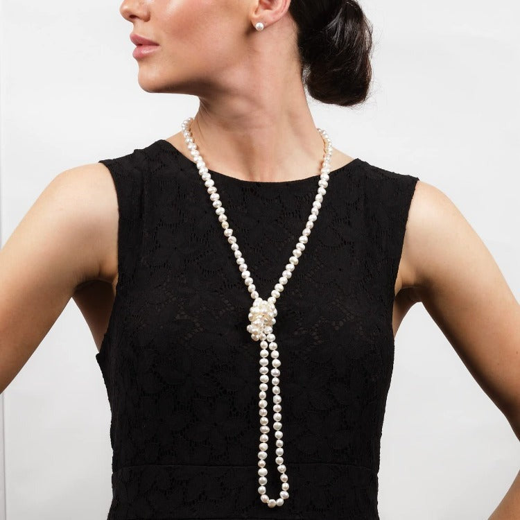 Pearl Multi Style Handmade Necklace- Versatile Elegance - 2 Colours Available