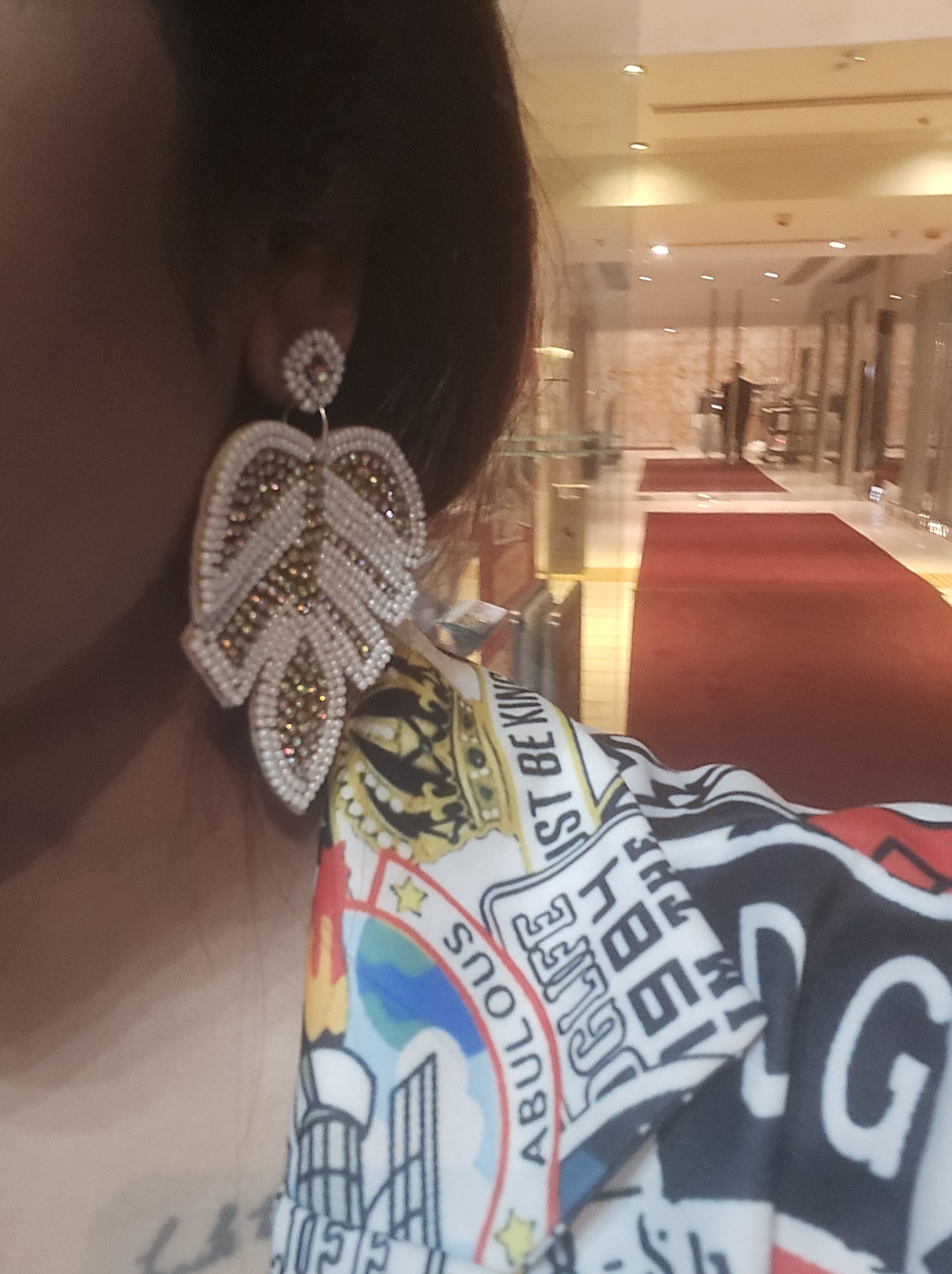 Sparkling Leaf Elegance - Handmade Statement Earrings