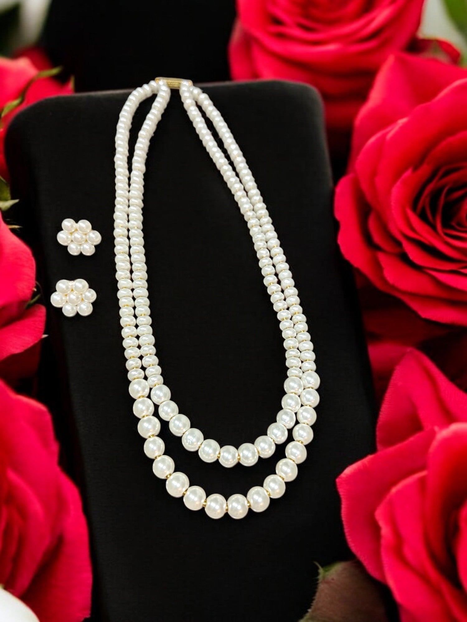 Radiant Grace Pearl Set (Double Layered Pearls) - 15 Colours Available
