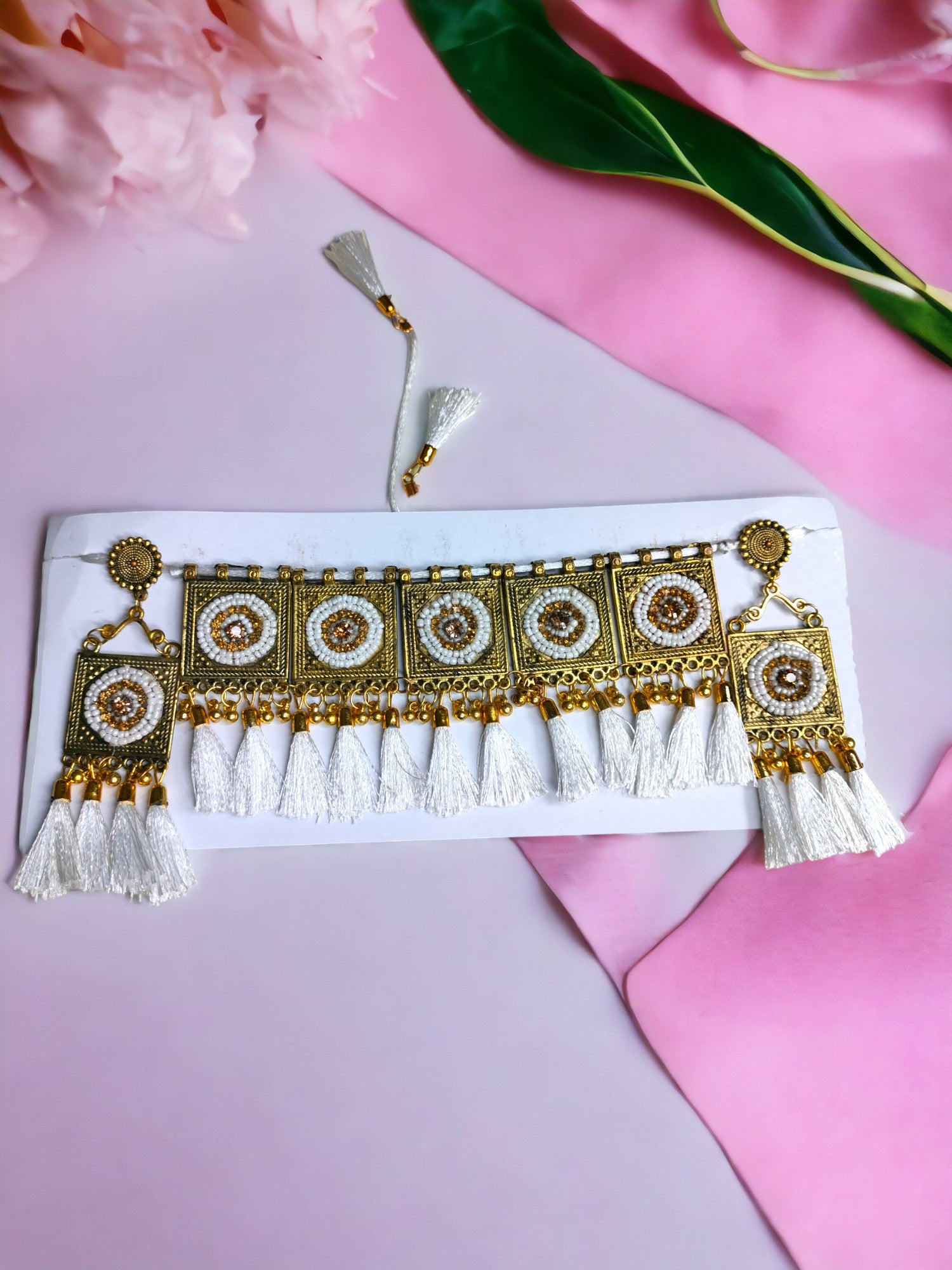 Rivaaza Oxidized Choker Set - 4 Colours Available