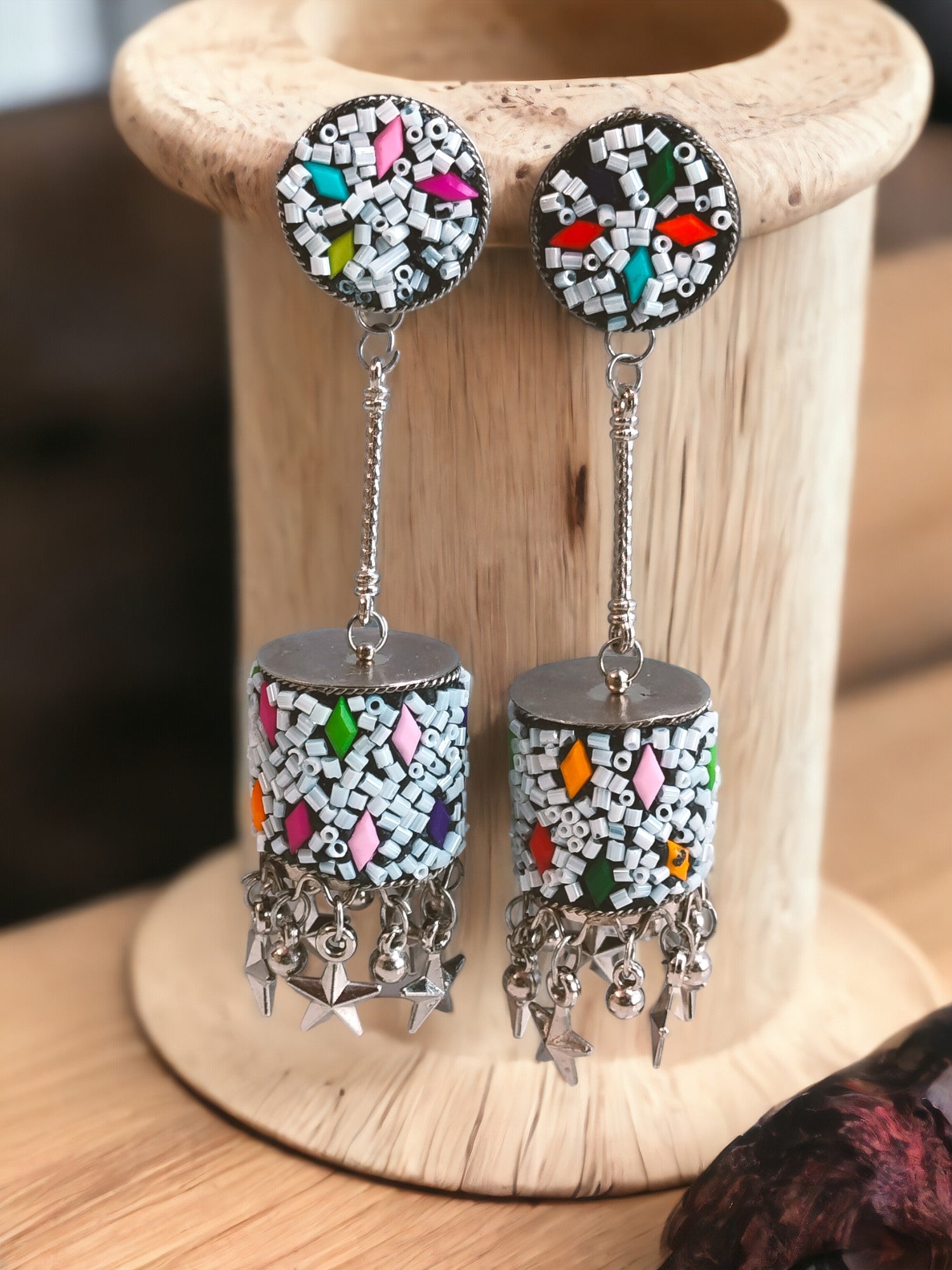 Pixelated Pinnacle Jhumkas - 2 Styles Available