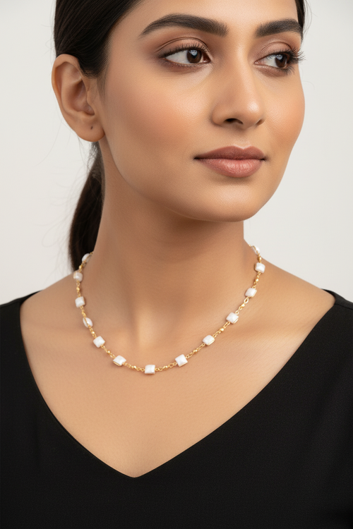 Modern Minimalist Muse Necklace-Anti Tarnish & Handmade