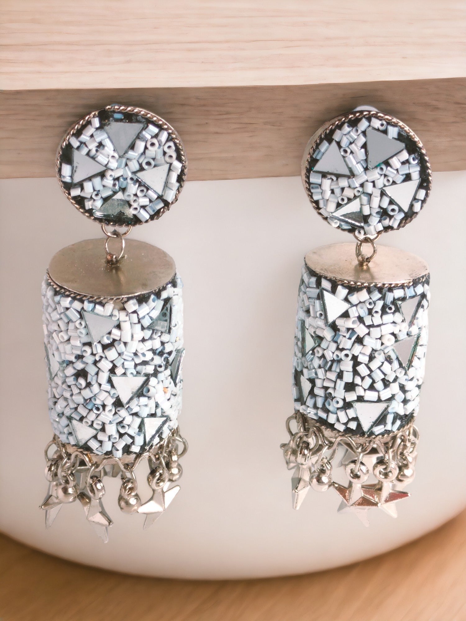 Pixelated Pinnacle Jhumkas - 2 Styles Available