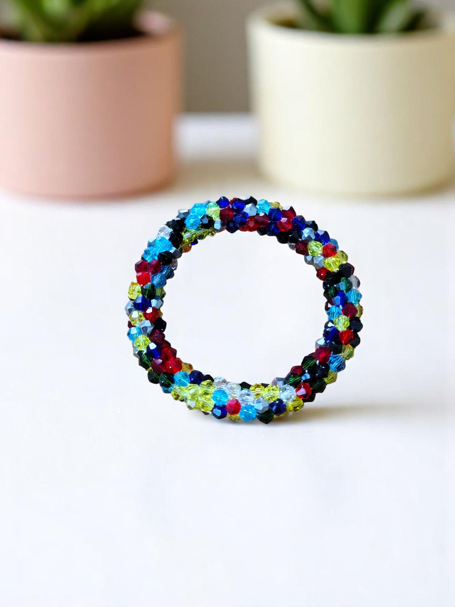 Crystal Bloom – Adjustable Crystal Bead Bracelets (11 Colors) (Perfect for Gifting, Stacking & Styling!)
