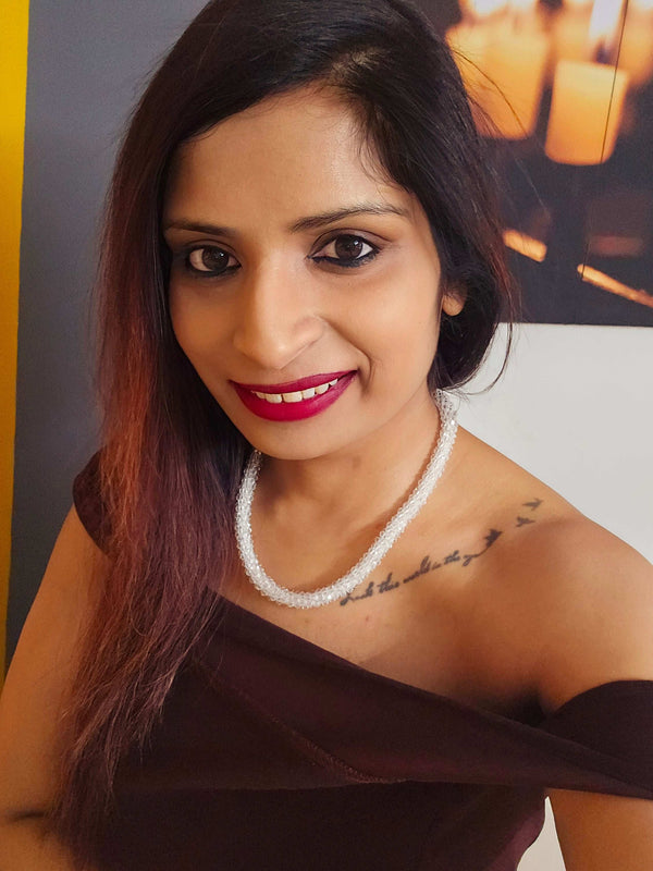 Noor-e-Jalwa – Handmade Crystal Bead Necklace / Necklace with Earrings -Adjustable -(Available in 16 Stunning Colors)