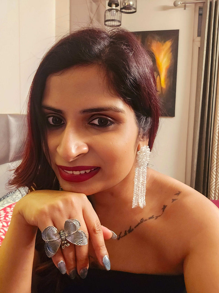 Flutter Grace Butterfly Statement Ring  - Adjustable