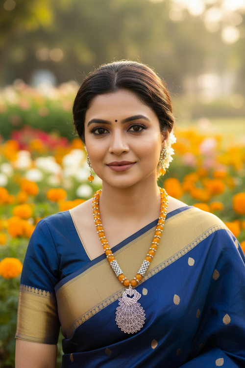 Sunburst Splendour Handmade Earring and Necklace Set