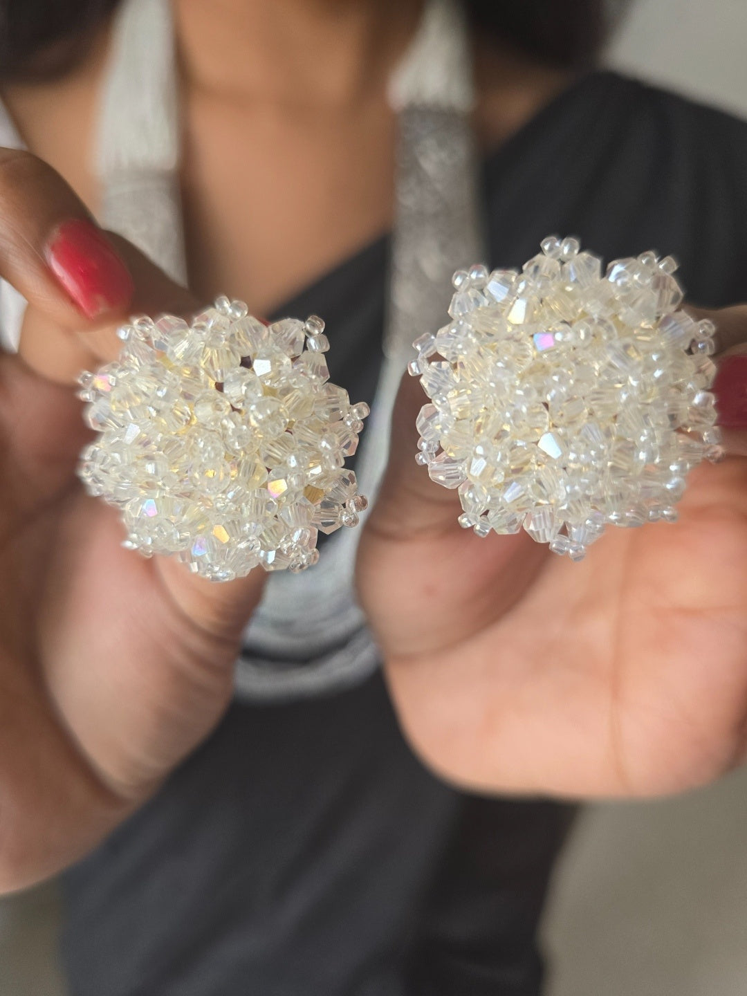 White Crystal Everyday Studs