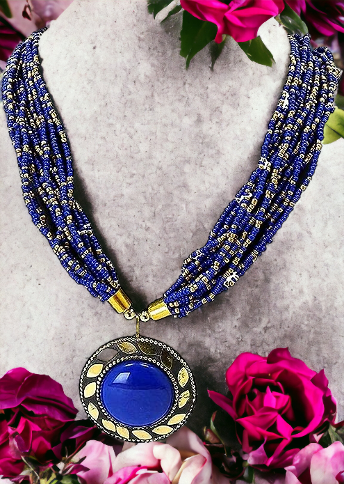 Buy Multilayered Bead Necklace With CZ Stones and Monalisa Beads/anniversary  Gift/bead Necklace/baby Shower Jewelry/bead Necklace/gift Online in India -  Etsy